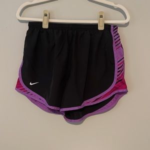 Nike Shorts in Black with Purple and Red Accent